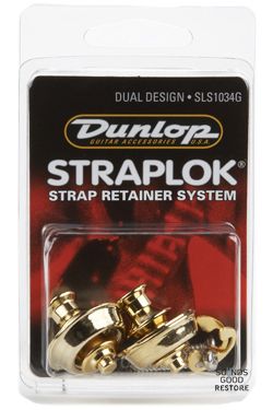 DUNLOP SLS1034G STRAPLOK STRAP RETAINERS DUAL DESIGN - 24KT GOLD