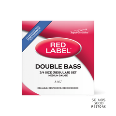 Комплект струн для контрабаса D'ADDARIO Super Sensitive 8107 Red Label Double Bass String Set - 3/4 Size