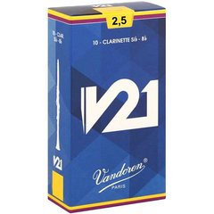 Тростини для кларнета Bb Vandoren V21 №2,5 (10 шт)