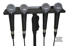 GATOR FRAMEWORKS GFW-MIC-4TRAY Multi Mic Holder Four (4) Mics