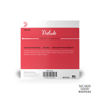 D'ADDARIO PRELUDE VIOLIN STRING SET 4/4 Scale Light Tension