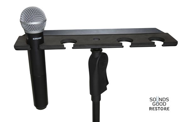 GATOR FRAMEWORKS GFW-MIC-4TRAY Multi Mic Holder Four (4) Mics