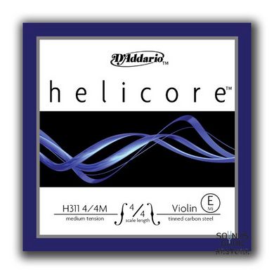 D'ADDARIO HELICORE VIOLIN SINGLE E STRING 4/4 Scale Medium Tension