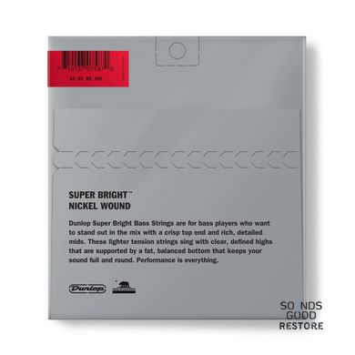 DUNLOP DBSBN45105 SUPER BRIGHT NICKEL (45-105)