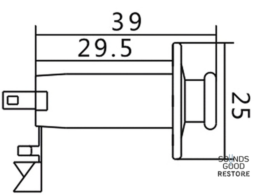 PAXPHIL LJ35 SCREW MOUNT STEREO ENDPIN JACK (CHROME)