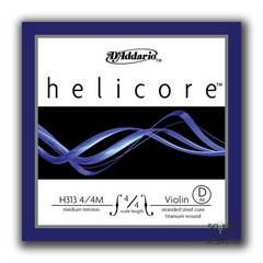 D'ADDARIO HELICORE VIOLIN SINGLE D STRING 4/4 Scale Medium Tension