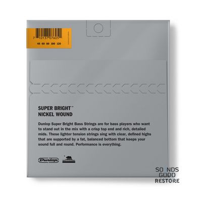 DUNLOP DBSBN40120 SUPER BRIGHT NICKEL (40-120)