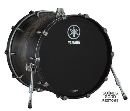 YAMAHA Live Custom Hybrid Oak Bass Drum 22"x18" (UZU Charcoal Sunburst)