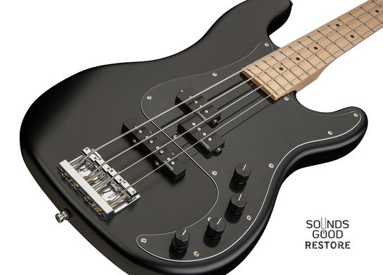 SADOWSKY MetroLine 21-Fret Hybrid P/J Bass, Ash, 4-String (Solid Black Satin)