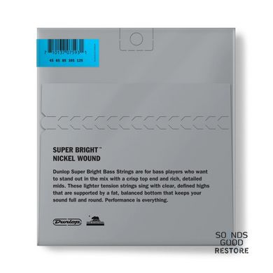 DUNLOP DBSBN45125 SUPER BRIGHT NICKEL (45-125)