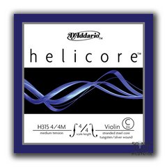 D'ADDARIO HELICORE VIOLIN SINGLE C STRING 4/4 Scale Medium Tension