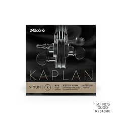 D'ADDARIO KAPLAN VIOLIN Non-Whistling Aluminum Wound E String 4/4 Scale Medium Tension