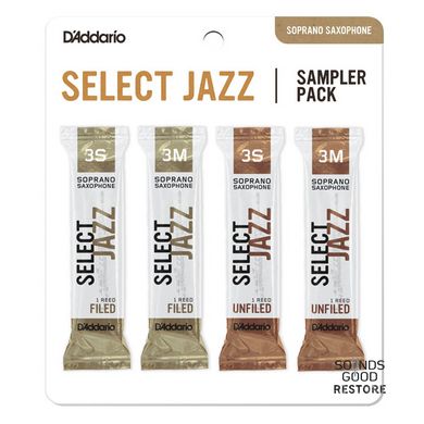 D'ADDARIO Select Jazz Reed Sampler Pack - Soprano Sax 3S/3M