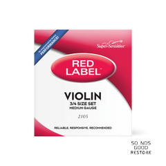 D'ADDARIO Super Sensitive 2105 Red Label Violin String Set - 3/4 Size