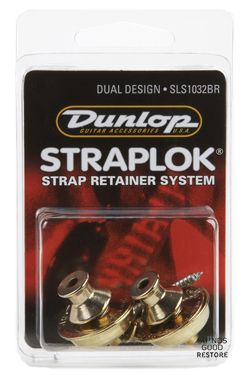 DUNLOP SLS1032BR STRAPLOK STRAP RETAINERS DUAL DESIGN - BRASS