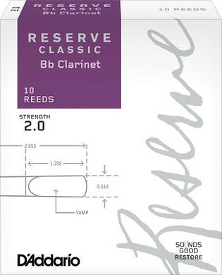 D'ADDARIO Reserve Classic Bb Clarinet #2.0 - 10 Box