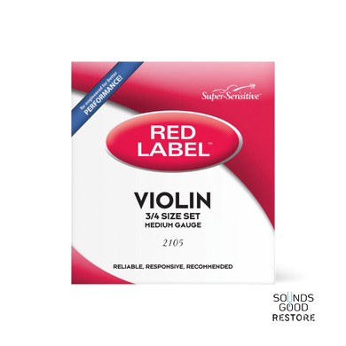 D'ADDARIO Super Sensitive 2105 Red Label Violin String Set - 3/4 Size