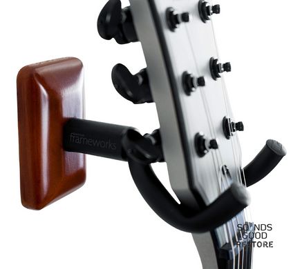 GATOR FRAMEWORKS GFW-GTR-HNGRMHG Mahogany Wall Mount Guitar Hanger