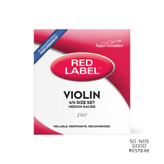 D'ADDARIO Super Sensitive 2107 Red Label Violin String Set - 4/4 Size