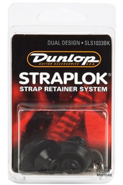 DUNLOP SLS1033BK STRAPLOK STRAP RETAINERS DUAL DESIGN - BLACK OXIDE