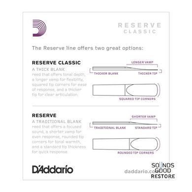 D'ADDARIO Reserve Classic Bb Clarinet #3.0 - 10 Box