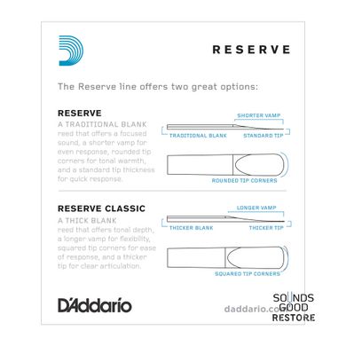 D'ADDARIO Reserve Bb Clarinet #2.0 - 10 Pack