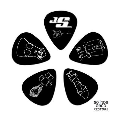 PLANET WAVES JOE SATRIANI SIGNATURE GUITAR PICKS, BLACK (Heavy Gauge)