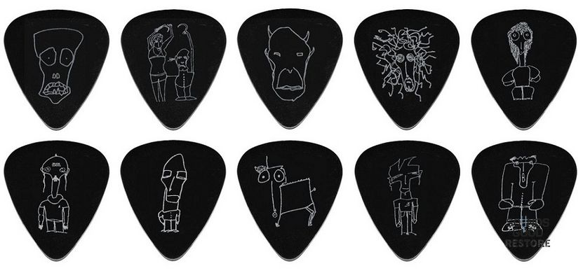 PLANET WAVES JOE SATRIANI SIGNATURE GUITAR PICKS, BLACK (Heavy Gauge)