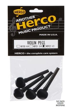 DUNLOP HE922 HERCO VIOLIN PEGS - 1/2 SIZE