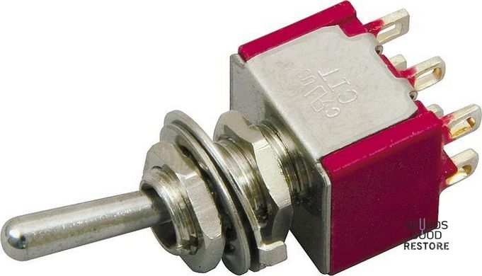 DIMARZIO EP1108 DPDT MINI SWITCH - 3 POSITION (ON/ON/ON)