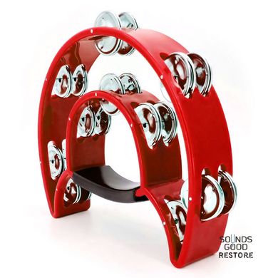 MAXTONE 818 Dual Power Tambourine (Red)