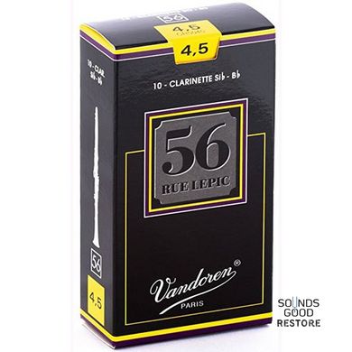 Трости для кларнета Bb Vandoren 56 Rue Lepic №4,5 (10 шт)