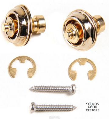 DUNLOP SLS1504G STRAPLOK STRAP RETAINERS TRADITIONAL - 24KT GOLD