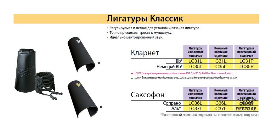 Лігатура для Сі-b кларнета Vandoren LC31P