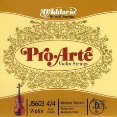 D'ADDARIO PRO-ARTÉ VIOLIN SINGLE D STRING 4/4 Scale Medium Tension