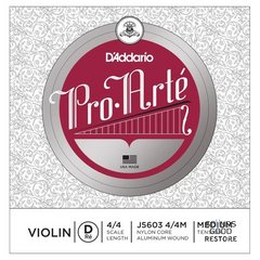 D'ADDARIO PRO-ARTÉ VIOLIN SINGLE D STRING 4/4 Scale Medium Tension