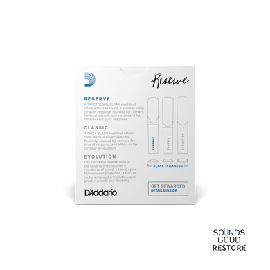 D'ADDARIO Reserve Bb Clarinet #3.5 - 10 Pack