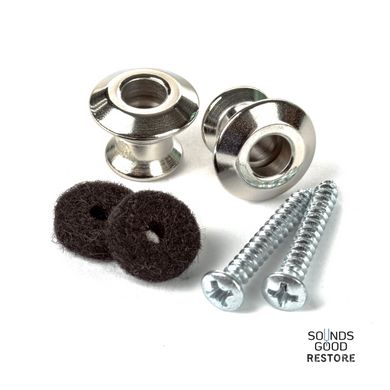 DUNLOP STRAPLOK DUAL DESIGN STRAP BUTTON SET - NICKEL