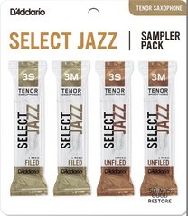 D'ADDARIO Select Jazz Reed Sampler Pack - Tenor Sax 3S/3M