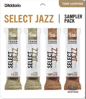 D'ADDARIO Select Jazz Reed Sampler Pack - Tenor Sax 3S/3M