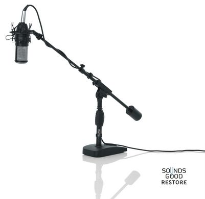 GATOR FRAMEWORKS GFW-MIC-0822 Telescoping Boom Mic Stand Podcasting & Bass Drum