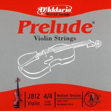 D'ADDARIO PRELUDE VIOLIN SINGLE A STRING 4/4 Scale Medium Tension