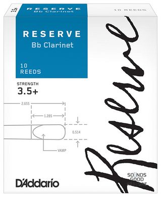 Трости для кларнета D'ADDARIO Reserve Bb Clarinet #3.5+ - 10 Pack