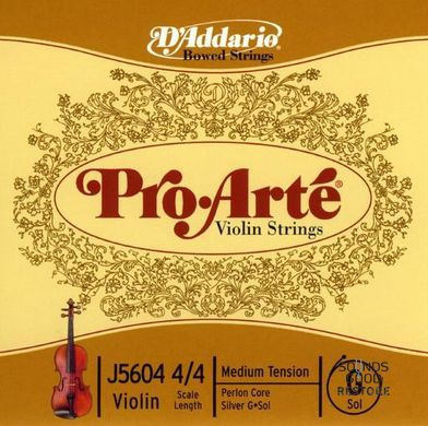 D'ADDARIO PRO-ARTÉ VIOLIN SINGLE G STRING 4/4 Scale Medium Tension