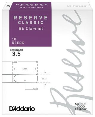 D'ADDARIO Reserve Classic Bb Clarinet #3.5 - 10 Pack