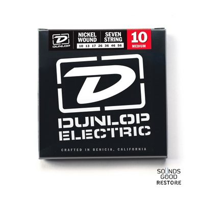 DUNLOP DEN1056 NICKEL WOUND ELECTRIC GUITAR STRINGS 10-56 | 7-STRING