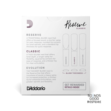 D'ADDARIO Reserve Classic Bb Clarinet #3.5 - 10 Pack