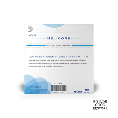 D'ADDARIO HELICORE VIOLIN STRING SET 4/4 Scale Light Tension