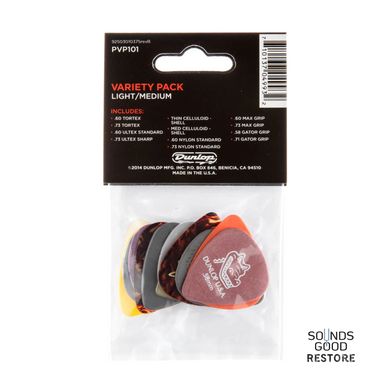 DUNLOP GUITAR PICK LT/MD VARIETY PACK